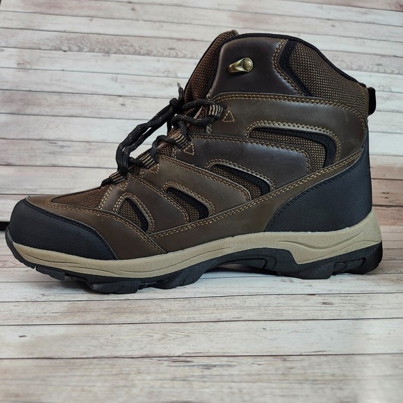 Eddie Bauer Men's Fairmont Hiking Boots Leather Waterproof - Brown Sz 12 - Picture 11 of 12